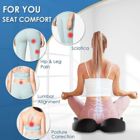 ⏰ Today Only – 49% OFF 🎁 Ergonomic Memory Foam Seat Cushion