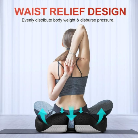 ⏰ Today Only – 49% OFF 🎁 Ergonomic Memory Foam Seat Cushion