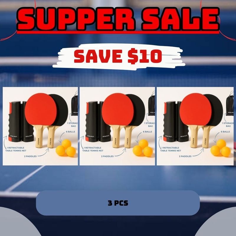 🔥 Limited Time Offer 🏓 NetFlex All-in-One Table Tennis Set – Play Anytime, Anywhere